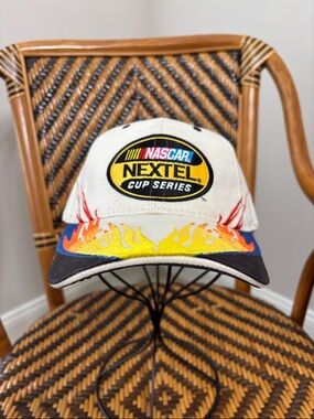 Vintage NASCAR Nextel Racing Hat Y2K Flames